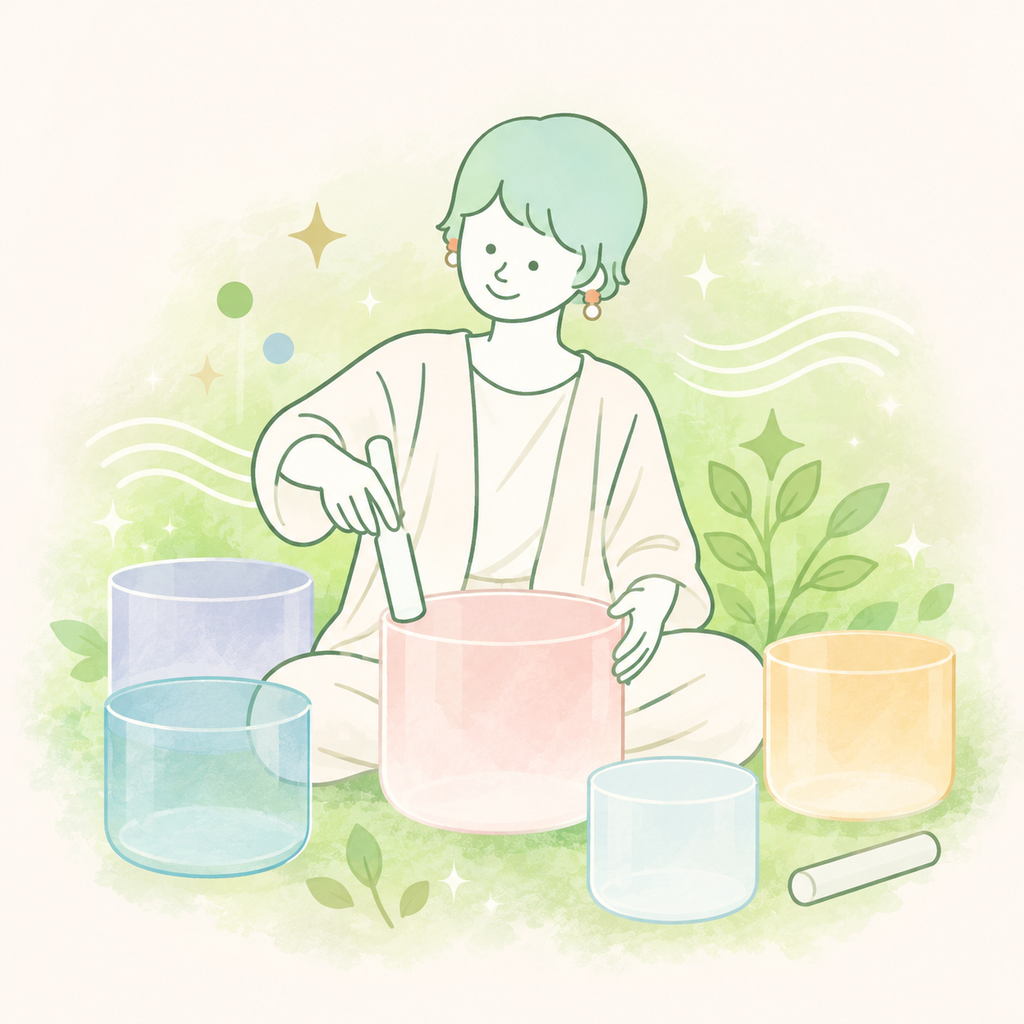 クリスタルボウルの繊細な響きを奏でるサウンドヒーラー|音癒し♾️音瞑想